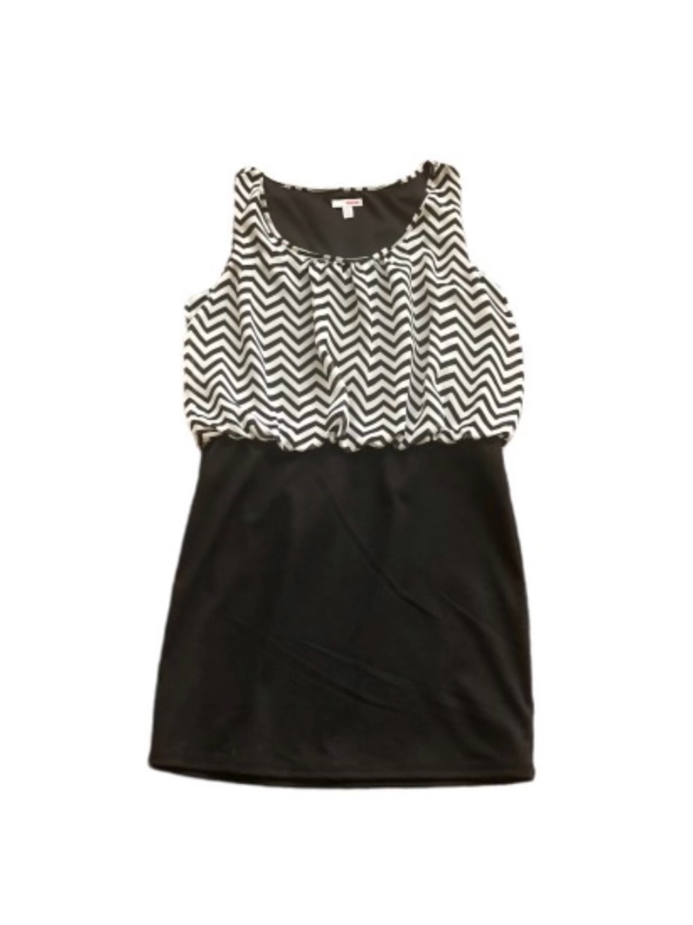 Bongo Juniors Black and White Chevron Dress